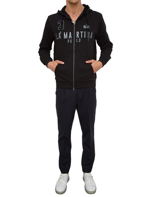 FELPA LA MARTINA NERO in UOMO