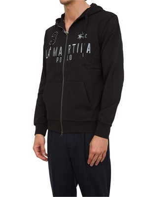 FELPA LA MARTINA NERO in UOMO