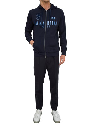 FELPA LA MARTINA BLU in UOMO