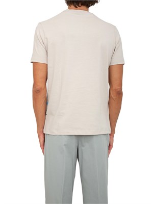 T-shirt Paul&Shark beige con stampa Sharks effetto distressed in UOMO