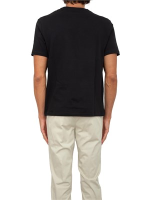 T-shirt Paul & Shark nero in jersey di cotone con stampa in UOMO