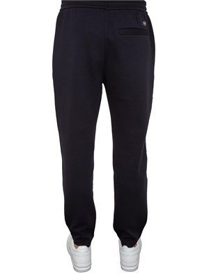 EMPORIO ARMANI Pantaloni jogger in double jersey con patch logo aquila in UOMO