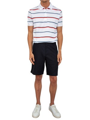 Polo a righe Paul&Shark in cotone perlÉ con colletto a contrasto in UOMO