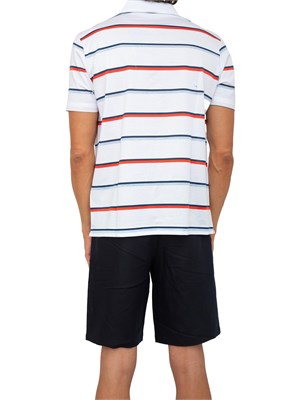 Polo a righe Paul&Shark in cotone perlÉ con colletto a contrasto in UOMO