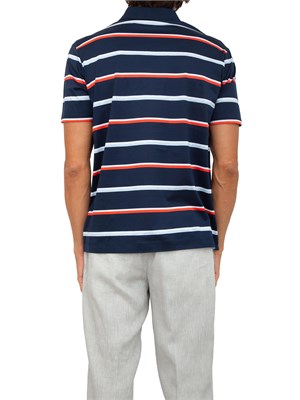 Polo a righe Paul&Shark in cotone perlÉ con colletto a contrasto in UOMO