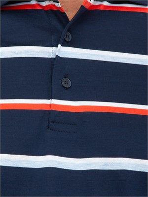 Polo a righe Paul&Shark in cotone perlÉ con colletto a contrasto in UOMO