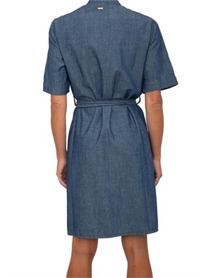 Abito scamiciato Armani Exchange in chambray di cotone in DONNA