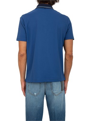 Polo Paul & Shark blu in tessuto con logo in UOMO