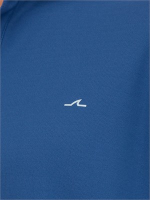 Polo Paul & Shark blu in tessuto con logo in UOMO