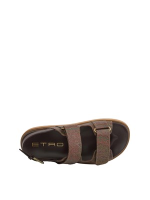 Sandali marroni Etro con doppio cinturino in UOMO