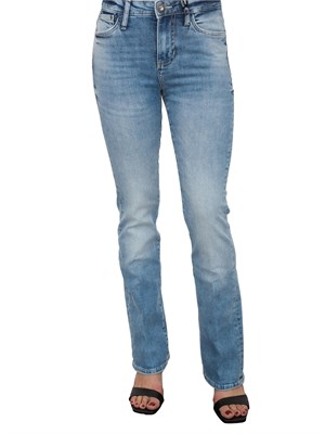 Jeans donna 5 tasche Guess Jeans lavaggio medio effetto used in DONNA