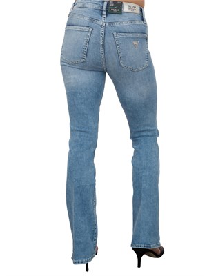 Jeans donna 5 tasche Guess Jeans lavaggio medio effetto used in DONNA