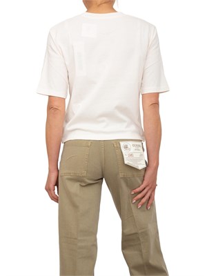 T-shirt avorio Guess Jeans donna con stampa frontale orsetto in DONNA