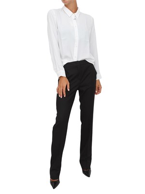 Pantaloni Emme Marella in misto lana stretch nero in DONNA