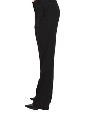 Pantaloni Emme Marella in misto lana stretch nero in DONNA