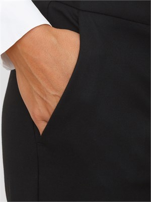 Pantaloni Emme Marella in misto lana stretch nero in DONNA