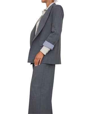 Giacca Marella in misto lana grigia con fit dritto e fodera a contrasto in DONNA