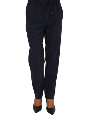 Pantalone slim fit Marella in misto lana blu con tasche alla francese in DONNA