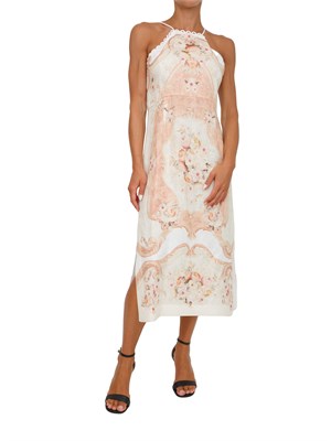 TWIN-SET Abito longuette Twinset in lino stampato in DONNA