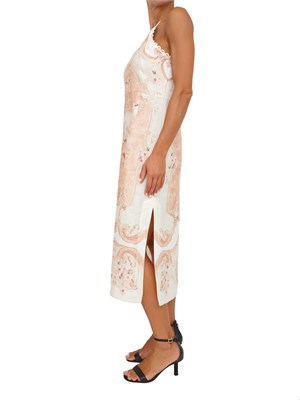 TWIN-SET Abito longuette Twinset in lino stampato in DONNA