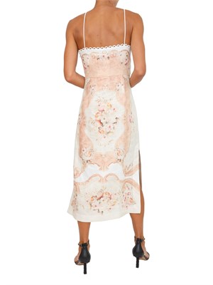 TWIN-SET Abito longuette Twinset in lino stampato in DONNA