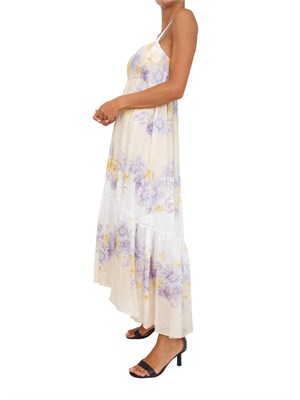 TWIN-SET Abito lungo bustier Twinset in ramiè a fiori in DONNA