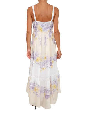 TWIN-SET Abito lungo bustier Twinset in ramiè a fiori in DONNA