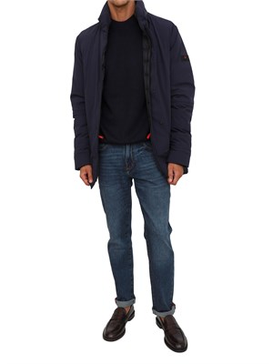 Giacca stretch blu Peuterey con cappuccio estraibile in UOMO