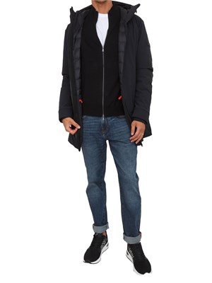 Giaccone nero Peuterey stretch antivento in UOMO