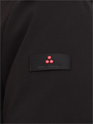 Giaccone tecnico nero Peuterey in tessuto riciclato in UOMO