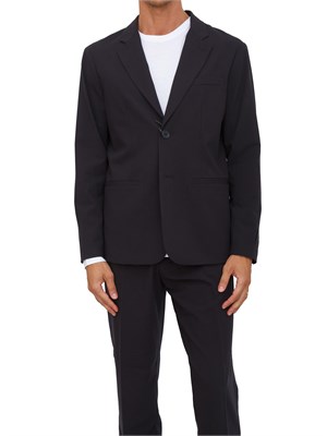 Giacca monopetto Armani Exchange in tessuto fluido blu in UOMO