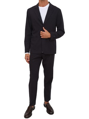 Giacca monopetto Armani Exchange in tessuto fluido blu in UOMO