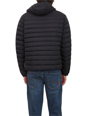 Piumino nero Armani Exchange fullzip con cappuccio in UOMO
