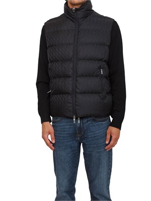 Smanicato nero Armani Exchange in tessuto con logo allover in UOMO