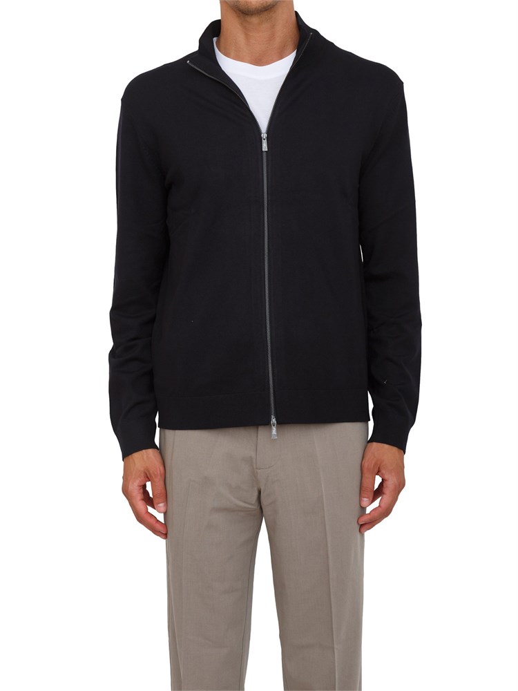 Cardigan con zip blu Armani Exchange