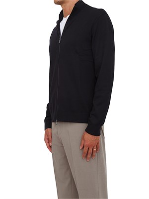 Cardigan con zip blu Armani Exchange in UOMO