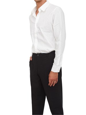 Camicia bianco Armani Exchange in cotone jacquard in UOMO