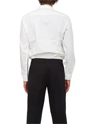 Camicia bianco Armani Exchange in cotone jacquard in UOMO