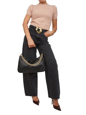 TWIN-SET Maglia maniche corte Twinset in misto cashmere con lurex rosa in DONNA