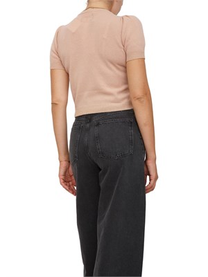 TWIN-SET Maglia maniche corte Twinset in misto cashmere con lurex rosa in DONNA