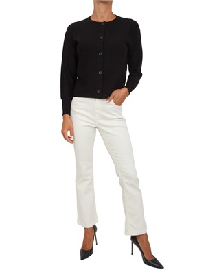 Cardigan Emme Marella linea boxy in misto viscosa nero in DONNA