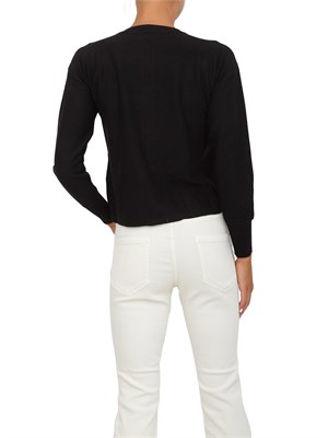 Cardigan Emme Marella linea boxy in misto viscosa nero in DONNA