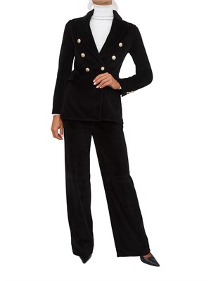 Pantaloni donna Circolo 1901 in velluto nero in DONNA