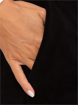 Pantaloni donna Circolo 1901 in velluto nero in DONNA