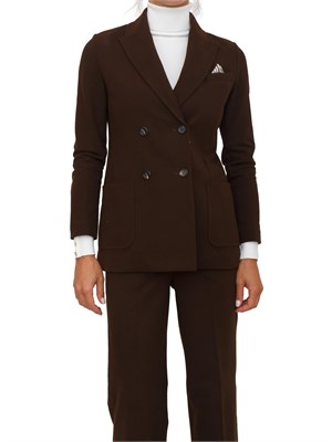 Giacca doppiopetto donna Circolo 1901 in lana vergine marrone in DONNA
