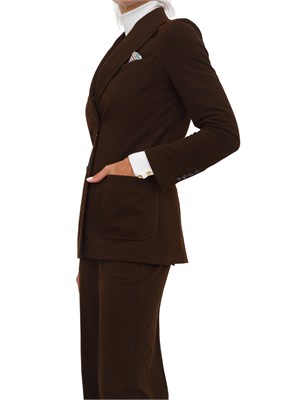 Giacca doppiopetto donna Circolo 1901 in lana vergine marrone in DONNA