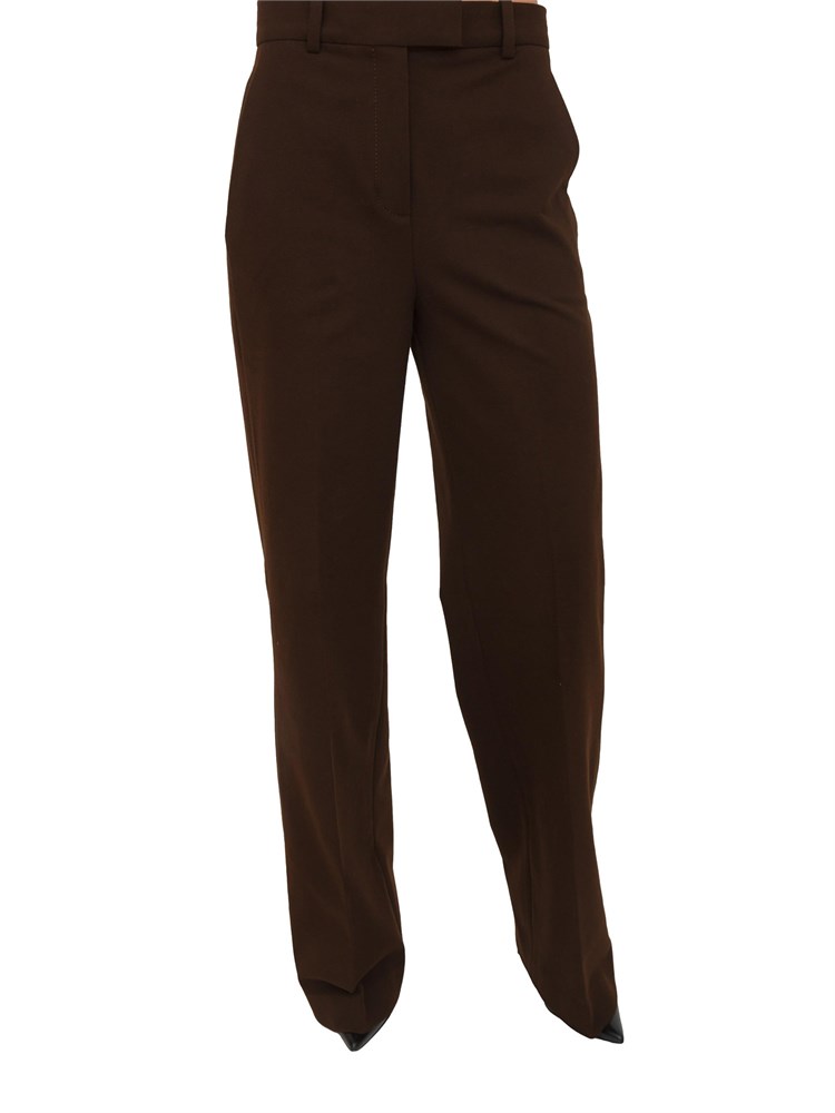 Pantaloni donna Circolo 1901 in lana vergine marrone