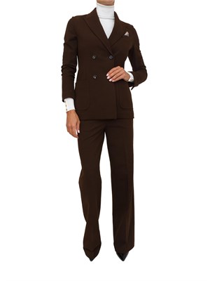 Pantaloni donna Circolo 1901 in lana vergine marrone in DONNA