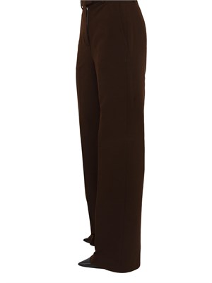 Pantaloni donna Circolo 1901 in lana vergine marrone in DONNA