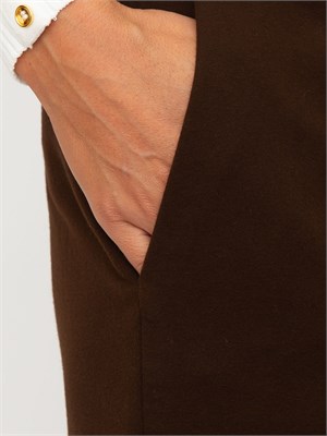 Pantaloni donna Circolo 1901 in lana vergine marrone in DONNA